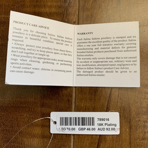 NWT 18k Rose Gold Earrings - Picture 3 of 3